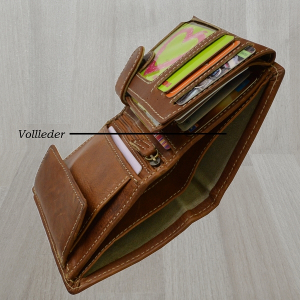 RFID Schutz Portemonnaie Leder Geldtasche Brieftasche Geldbeutel braun